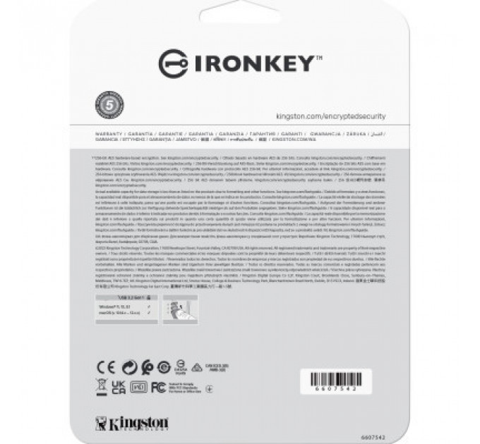 USB флеш накопичувач Kingston 64GB IronKey Vault Privacy 50 Blue USB 3.2 (IKVP50/64GB)