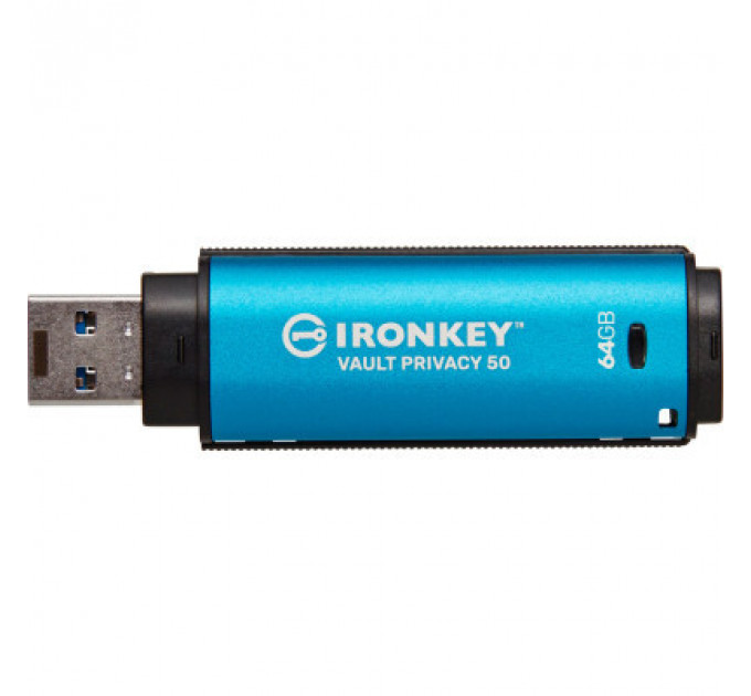 USB флеш накопичувач Kingston 64GB IronKey Vault Privacy 50 Blue USB 3.2 (IKVP50/64GB)