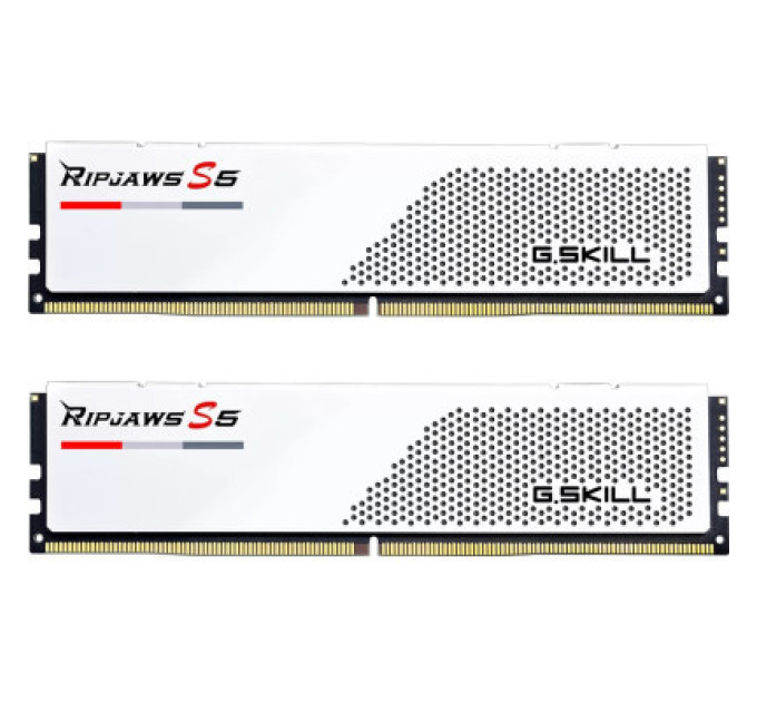 G.Skill Модуль пам'яті для комп'ютера DDR5 32GB (2x16GB) 5600 MHz Ripjaws S5 White G.Skill (F5-5600J4040C16GX2-RS5W)