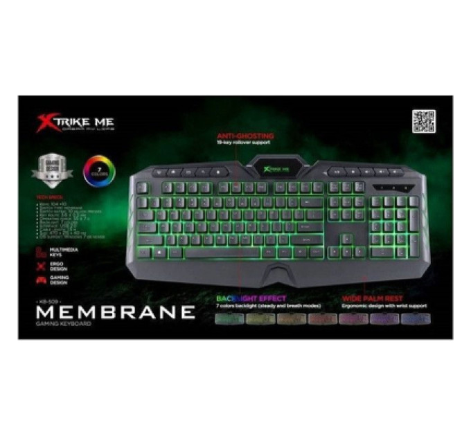 Xtrike ME Клавіатура Xtrike ME KB-509 RGB Black (KB-509)