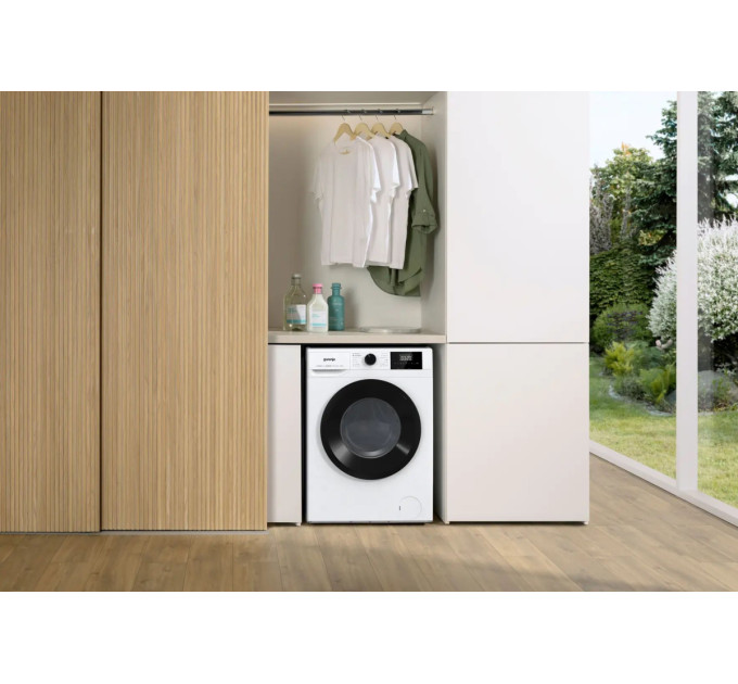 Пральна машина Gorenje фронтальна, 6кг, 1000, A++, 42см, чорний люк, дисплей, пар, інвертор, білий