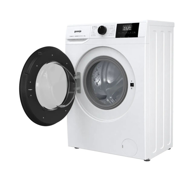 Пральна машина Gorenje фронтальна, 6кг, 1000, A++, 42см, чорний люк, дисплей, пар, інвертор, білий