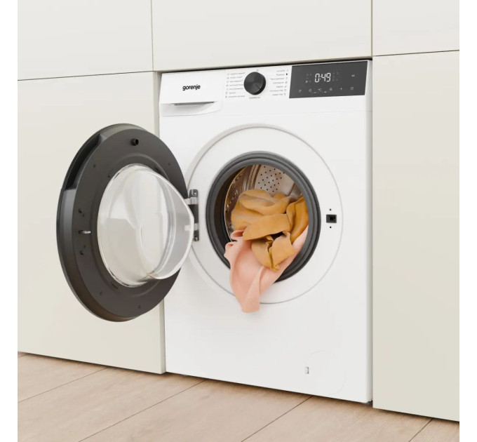 Пральна машина Gorenje фронтальна, 8кг, 1400, A+++, 51см, дисплей, пара, білий