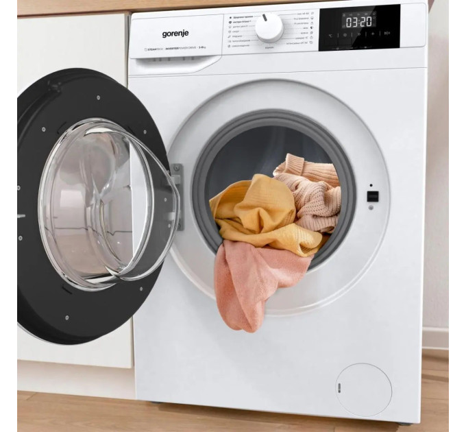 Пральна машина Gorenje фронтальна, 6кг, 1000, A++, 42см, дисплей, пар, інвертор, білий