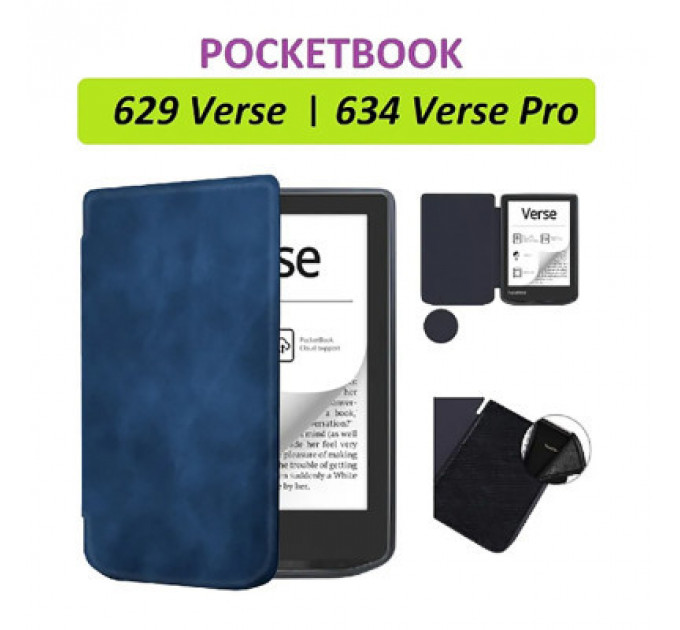 Чохол до електронної книги BeCover Smart Case PocketBook 629 Verse / 634 Verse Pro 6" Deep Blue (710452)