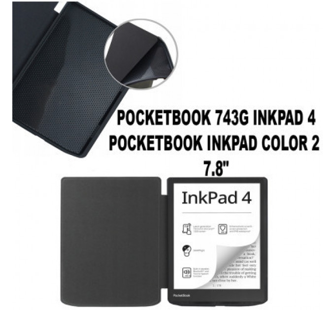 Чохол до електронної книги BeCover PocketBook 743G InkPad 4/InkPad Color 2/InkPad Color 3 (7.8") Dark Green (710068)
