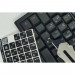 Наклейка на клавіатуру BestKey непрозора чорна, 76, срібний (BKU13SIL/011)