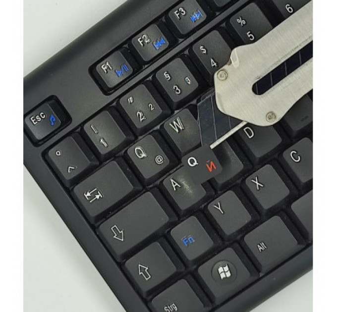 Наклейка на клавіатуру BestKey непрозора чорна, 76, помаранчевий (BKU13ORA/014)