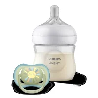 Набір для годування новонароджених Philips AVENT Natural Природний Потік пляшечка 125 мл + пустушка Ultra Air 0-6 міс (SCD837/10)