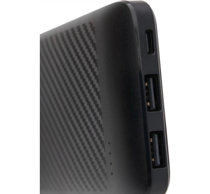 GEAR Батарея універсальна GEAR 10000mAh, 10W, USB-TypeC, 2*USB-A, Micro-USB, black (SL10)
