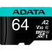 ADATA Карта пам'яті ADATA 64GB microSD class 10 UHS-I U3 V30 A2 Premier Pro SD 6.0 (AUSDX64GUI3V30SA2-RA1)