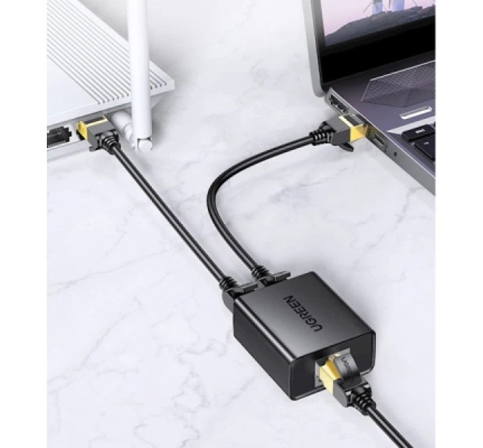 Ugreen Розгалужувач CM210 RJ-45 1 to 2 Ethernet Converter, 2 шт/пак Black Ugreen (50923)