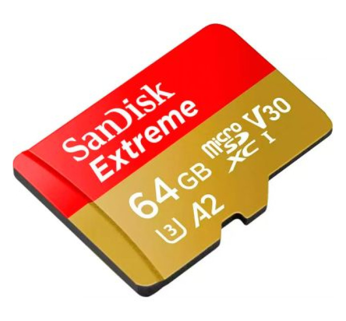 SanDisk Карта пам'яті SanDisk 64GB microSD class 10 UHS-I Extreme For Action Cams and Dro (SDSQXAH-064G-GN6AA)