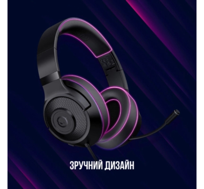 Lorgar Навушники Lorgar Noah 101 Gaming 3.5 мм Black (LRG-GHS101B)