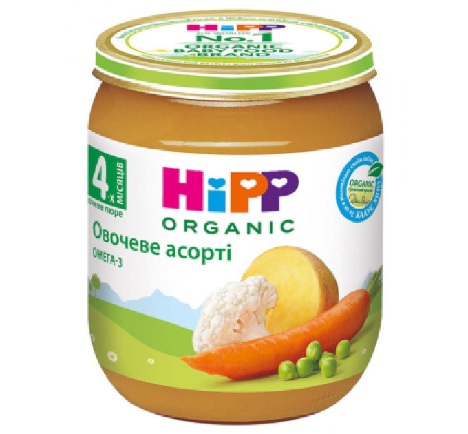 HiPP Дитяче пюре HiPP Овочеве асорті 125 г (1223072)