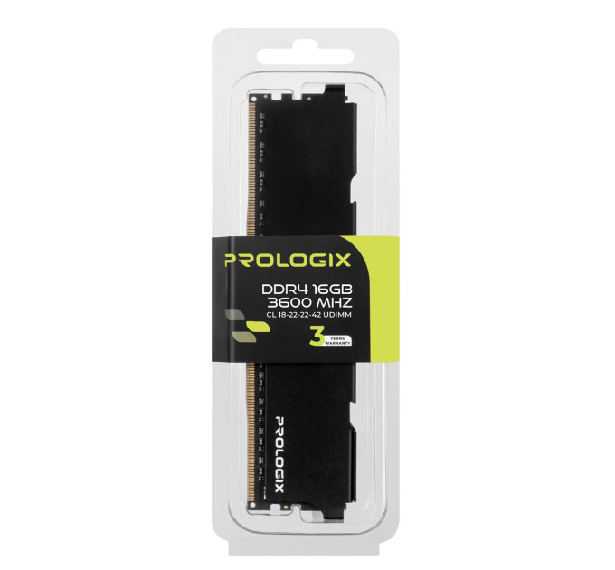 Prologix Модуль пам`ятi DDR4 16GB/3600 Prologix Black (PRO16GB3600B4)