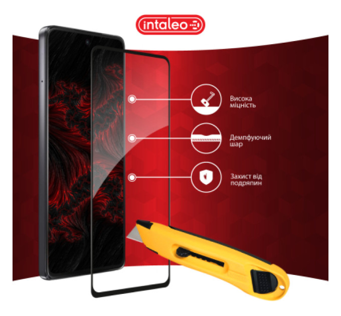 Intaleo Скло захисне Intaleo Full Glue Moto G75 Black (1283126607400)