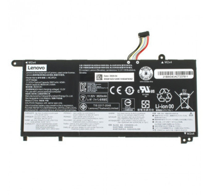 Акумулятор до ноутбука Lenovo ThinkBook 14/15 G2/G3/G4 L19L3PDA, 45Wh (3900mAh), 3cell, 11.55V, Li-Pol (A47852)