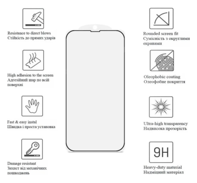 Drobak Скло захисне Drobak Ceramics Apple iPhone 17 Pro (333354)
