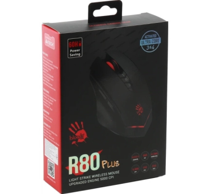 A4Tech Мишка A4Tech Bloody R80 Plus Wireless/USB Black Skull (4711421003018)