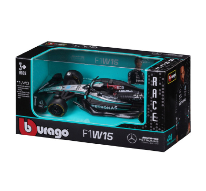 Bburago Масштабна модель автомобіля Bburago Автомодель - Mercedes-AMG F1 W15 Performance (2024), 1:43 (18-38208)