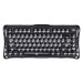Клавіатура механічна GravaStar Mercury K1 80keys, GravaStar x Kailh Cheery Pink, EN, BT/WL/USB, Stealth Black
