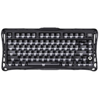 Клавіатура механічна GravaStar Mercury K1 80keys, GravaStar x Kailh Cheery Pink, EN, BT/WL/USB, Stealth Black
