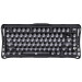 Клавіатура механічна GravaStar Mercury K1 80keys, GravaStar x Kailh Cheery Pink, EN, BT/WL/USB, Stealth Black