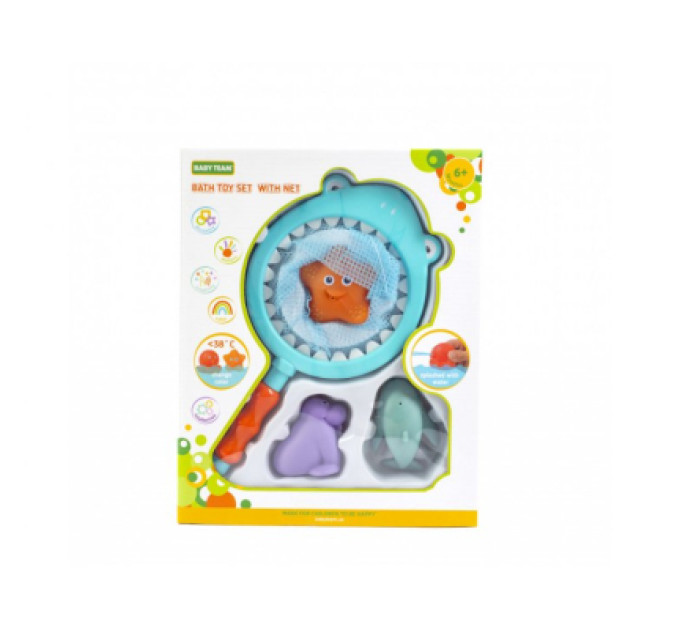 Baby Team Іграшка для ванної Baby Team сачок з іграшками (9027)