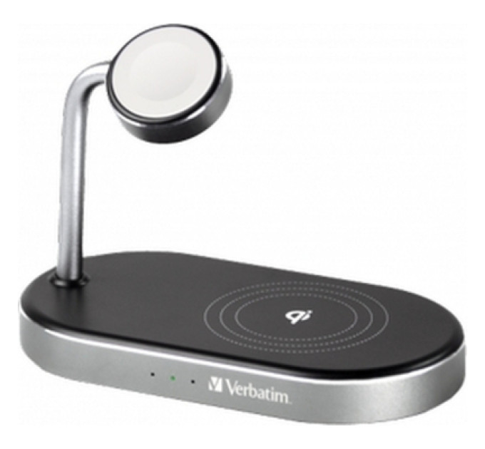 Verbatim Зарядний пристрій Verbatim 3in1 Apple Watch and iPhone Charging Stand (49556)