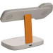 Canyon Зарядний пристрій Canyon wireless charger HEXAGON WCS-310 3in1 LightGrey/Orange (CNS-WCS310LGOR)