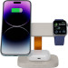 Canyon Зарядний пристрій Canyon wireless charger HEXAGON WCS-310 3in1 LightGrey/Orange (CNS-WCS310LGOR)