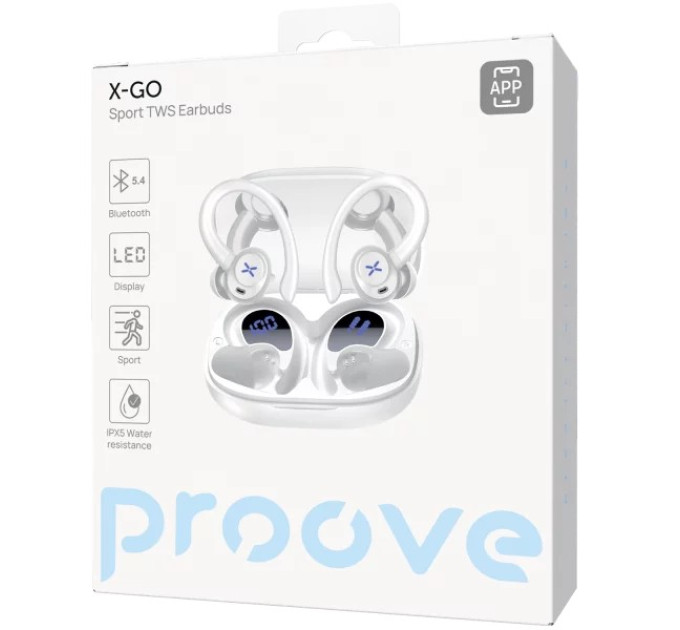 Bluetooth-гарнітура Proove X-Go TWS (APP) White (TWXG0001AP02)
