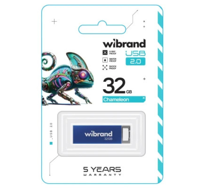 Wibrand USB флеш накопичувач Wibrand 32GB Chameleon Blue USB 2.0 (WI2.0/CH32U6U)