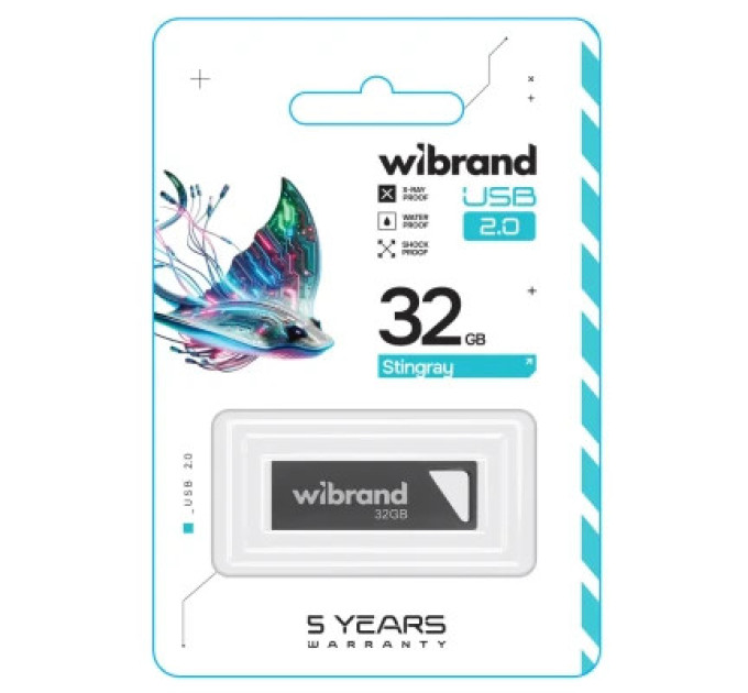 Wibrand USB флеш накопичувач Wibrand 32GB Stingray Grey USB 2.0 (WI2.0/ST32U5G)