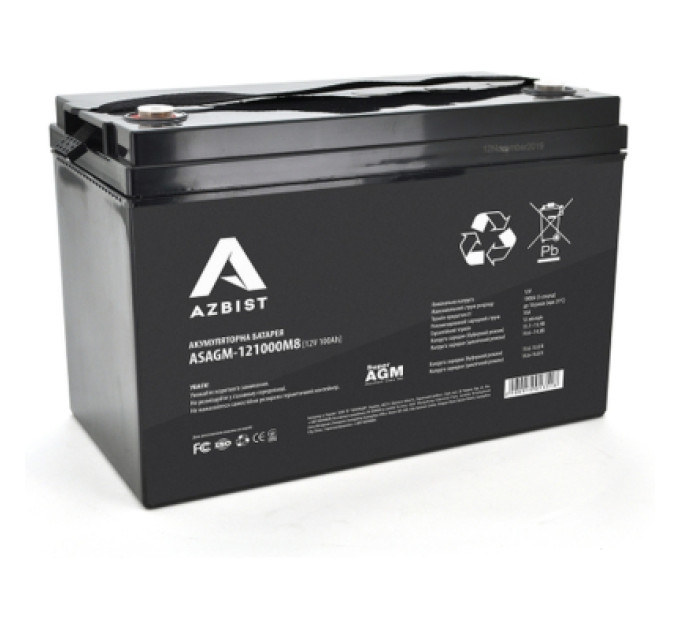 AZBIST Батарея до ДБЖ AZBIST 12V 100 Ah Super AGM (ASAGM-121000M8)