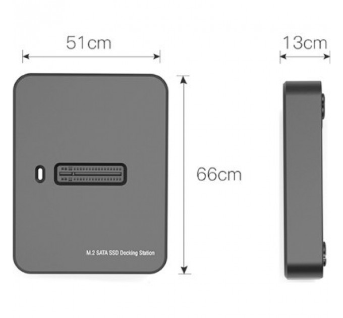 Док-станція для накопичувачів Gembird USB Type-C M.2 SATA NVME SSD (DD-U3M2)