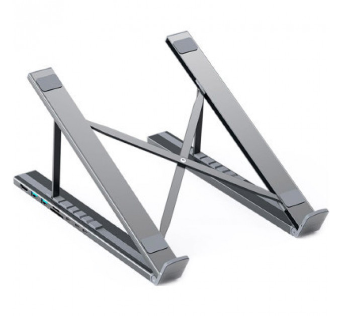 Порт-реплікатор Choetech USB-C 7-in-1 (HDMI/PD/картридер/USB-A/USB-C) Docking Station (HUB-M48-GY)