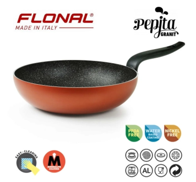 Flonal Сковорода Flonal WOK Pepita Granit 28 см (PGFWO2850)