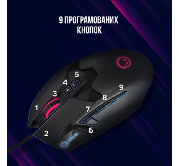 Мишка Lorgar Stricter 579 RGB USB Black (LRG-GMS579)