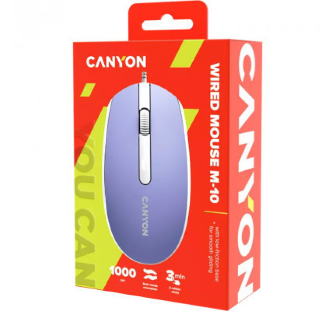 Мишка Canyon M-10 USB Mountain Lavender (CNE-CMS10ML)