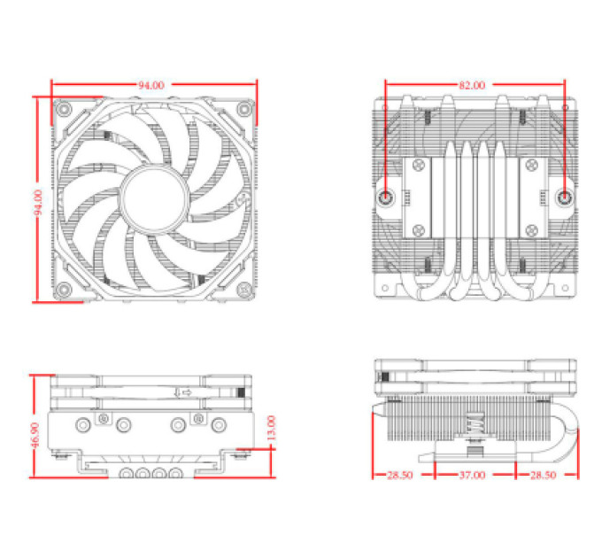 ID-Cooling Кулер до процесора ID-Cooling IS-40-XT BLACK