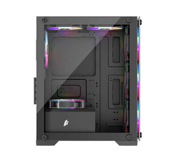1stPlayer Корпус 1stPlayer X2-M-BK-4F1 Black без БЖ