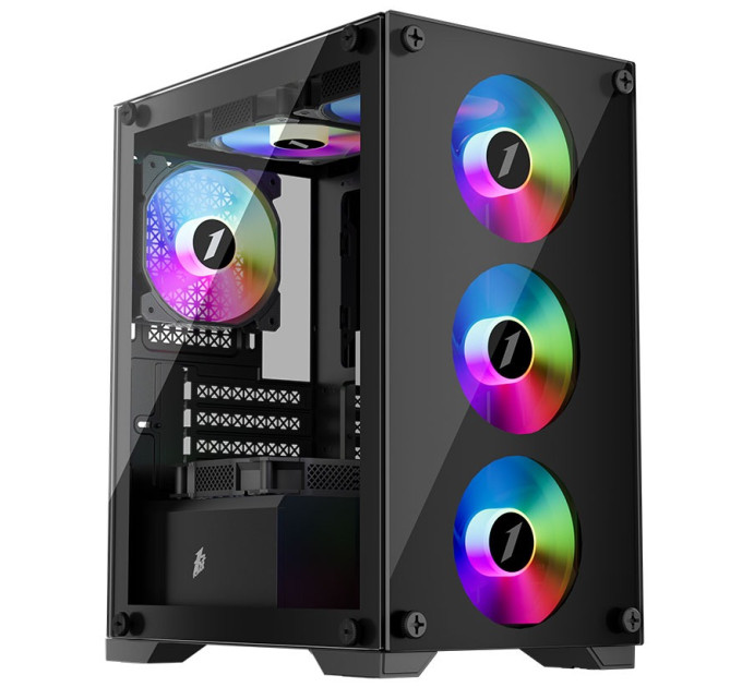 1stPlayer Корпус 1stPlayer X2-M-BK-4F1 Black без БЖ