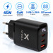 Vinga Зарядний пристрій Vinga 2xUSB-C + USB-A Display 45W (VCR45ACCDB)