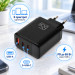 Vinga Зарядний пристрій Vinga 2xUSB-C + USB-A Display 65W (VCR65ACCDB)