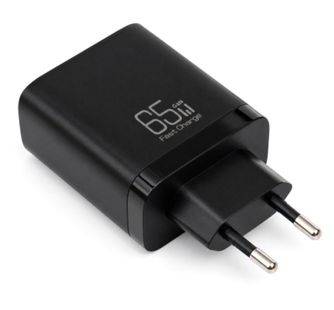 Vinga Зарядний пристрій Vinga 2xUSB-C + USB-A Display 65W (VCR65ACCDB)