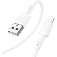 Дата кабель USB 2.0 AM to Lightning 1.0m 2.4A X83 white HOCO (6931474770875)