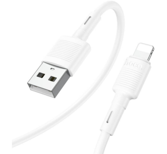 HOCO Дата кабель USB 2.0 AM to Lightning 1.0m 2.4A X83 white HOCO (6931474770875)