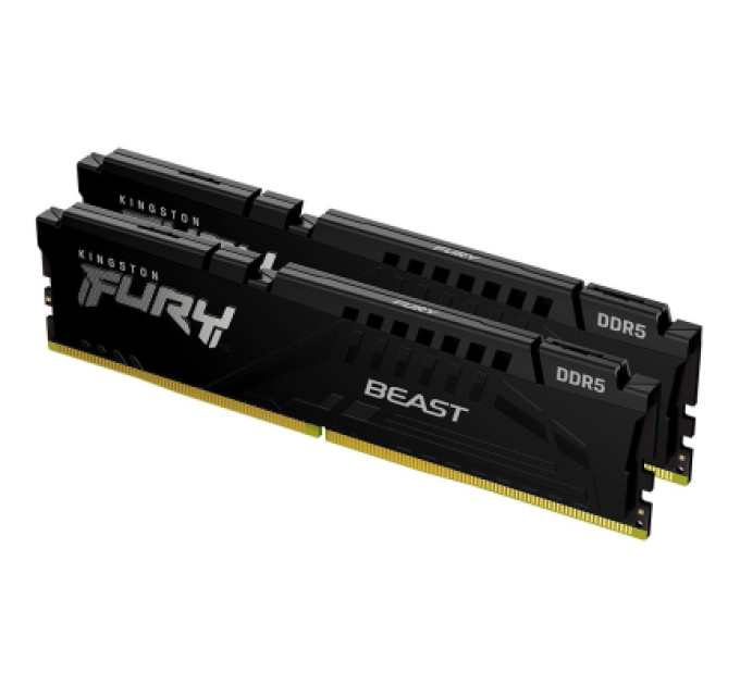 Kingston Fury (ex.HyperX) Модуль пам'яті для комп'ютера DDR5 32GB (2x16GB) 5600 MHz Beast AM5 Black Kingston Fury (ex.HyperX) (KF556C36BBEK2-32)